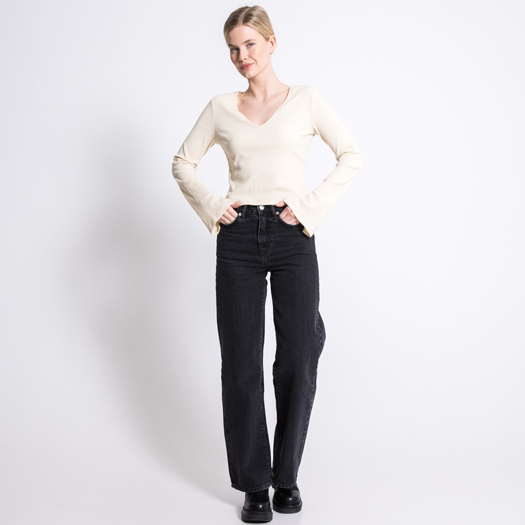 Ribbestrikket topp "Milja" Ribbestrikket topp "Milja"